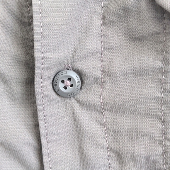 COLUMBIA | Omni-Shade Shirt Short Sleeves Pockets Mesh Back, Gray, Men's Size L - Picture 6 of 15